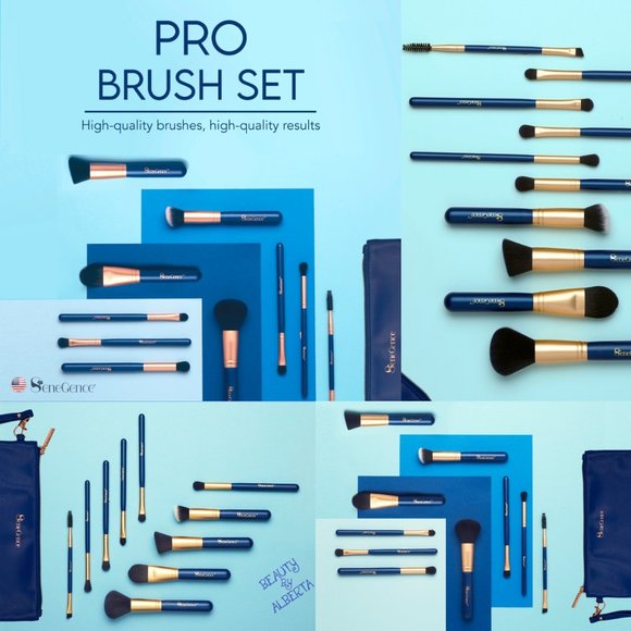 SeneGence Cosmetics 10 piece Pro Brush Set with FREE bag!! - Picture 3 of 6